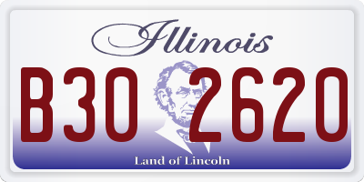 IL license plate B302620
