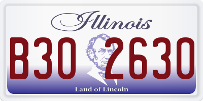 IL license plate B302630