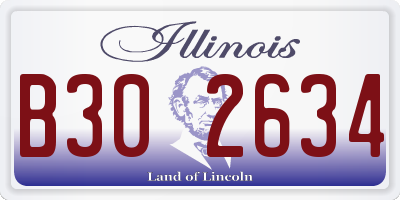 IL license plate B302634