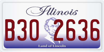 IL license plate B302636