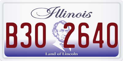 IL license plate B302640