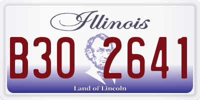 IL license plate B302641