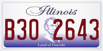 IL license plate B302643