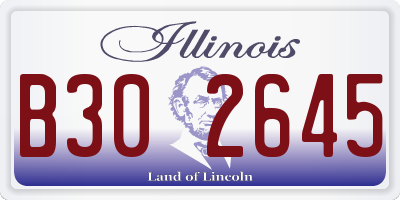 IL license plate B302645