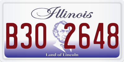 IL license plate B302648