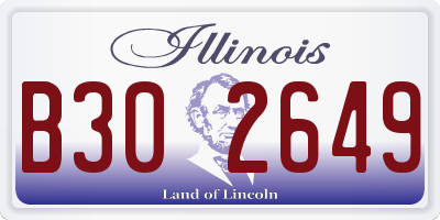 IL license plate B302649