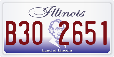 IL license plate B302651