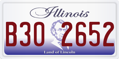 IL license plate B302652