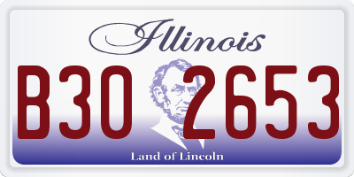 IL license plate B302653