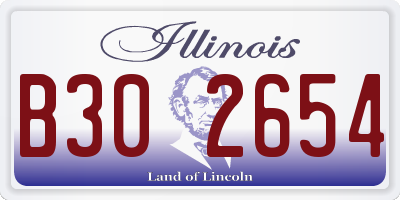 IL license plate B302654
