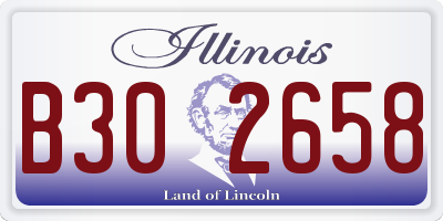 IL license plate B302658