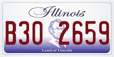 IL license plate B302659