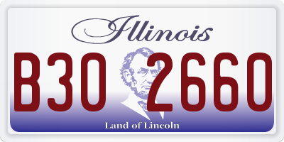 IL license plate B302660