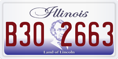 IL license plate B302663