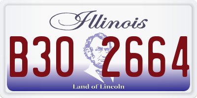 IL license plate B302664