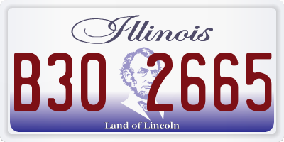 IL license plate B302665