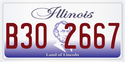 IL license plate B302667