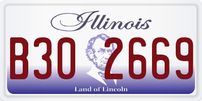 IL license plate B302669