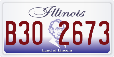 IL license plate B302673