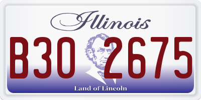 IL license plate B302675