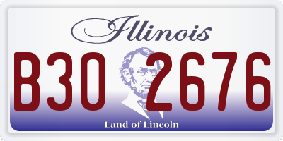 IL license plate B302676