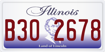 IL license plate B302678