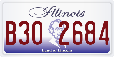 IL license plate B302684
