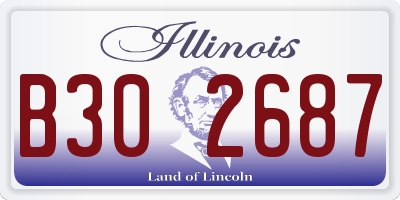 IL license plate B302687