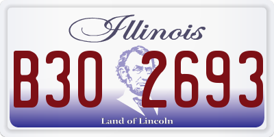 IL license plate B302693