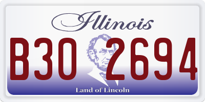 IL license plate B302694