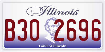 IL license plate B302696