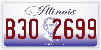 IL license plate B302699