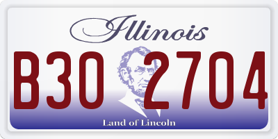 IL license plate B302704