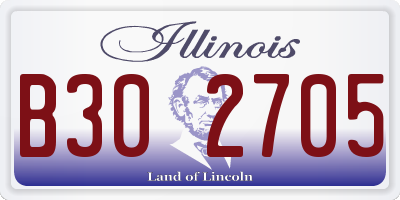 IL license plate B302705