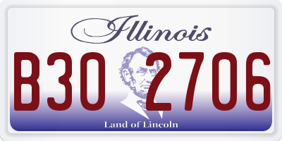IL license plate B302706