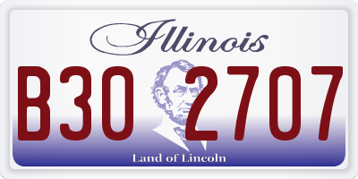IL license plate B302707
