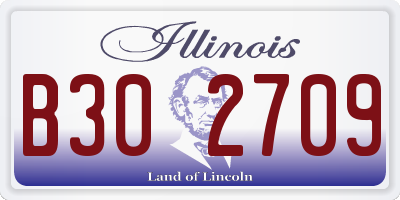 IL license plate B302709