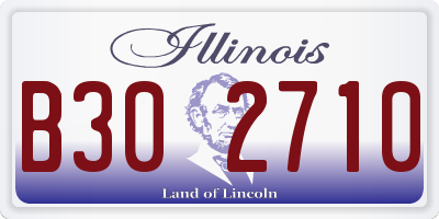 IL license plate B302710