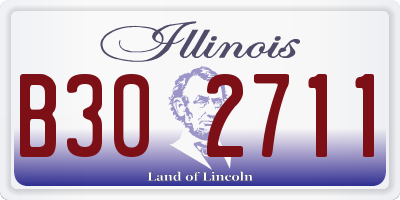 IL license plate B302711