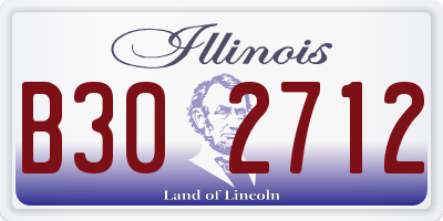 IL license plate B302712