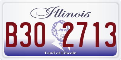 IL license plate B302713