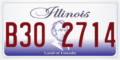 IL license plate B302714