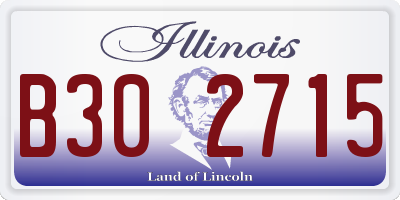IL license plate B302715