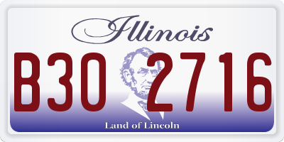 IL license plate B302716