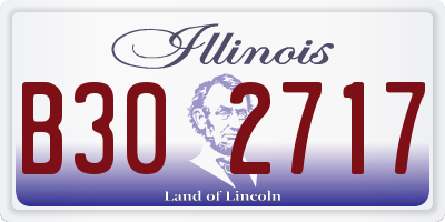 IL license plate B302717