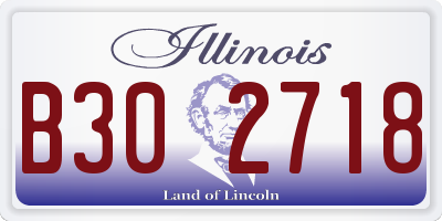 IL license plate B302718