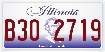 IL license plate B302719