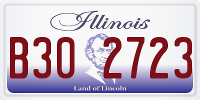 IL license plate B302723