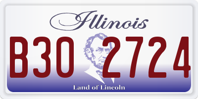 IL license plate B302724