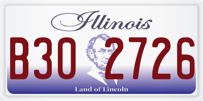 IL license plate B302726